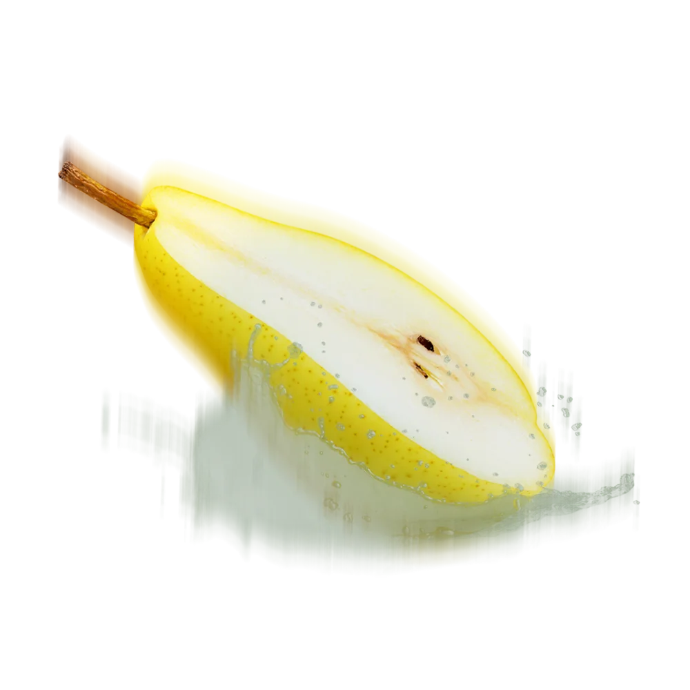 Pera en corte con splash, sabor pera de Aquarius.