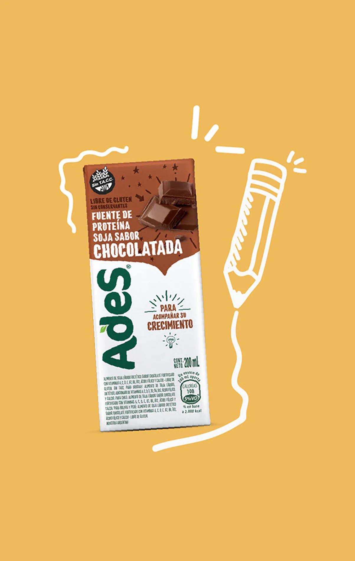 Caja Ades sabor chocolate 200 ml de la plataforma KIDS.