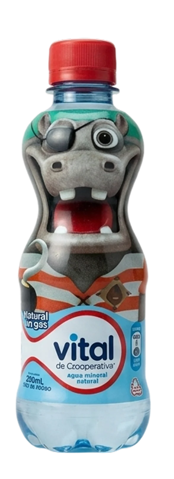 Hipopótamo pirata, uno de los 5 personajes coleccionables de Vital Kids.