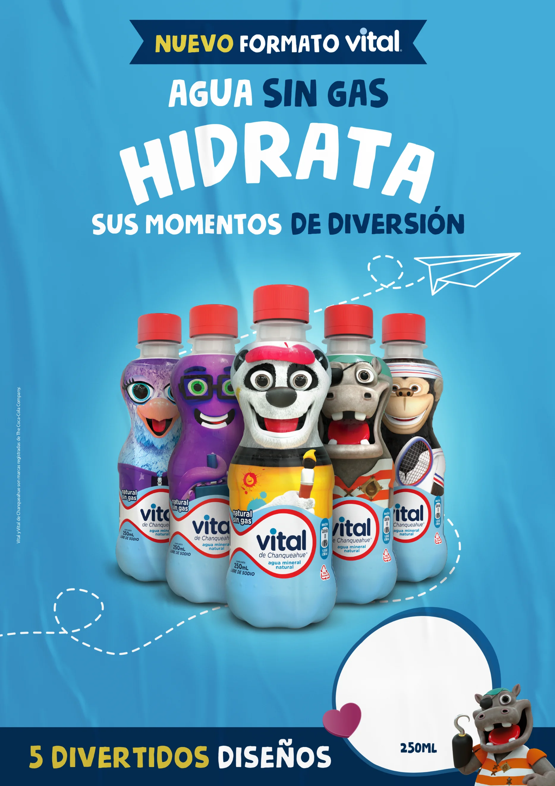Afiche promocional de Vital Kids: por la compra de un pack, llévate un libro para pintar y jugar.